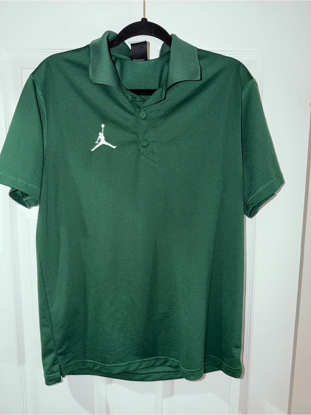 Jordan Men’s Dark Green Polo with White Jumpman